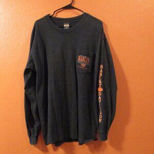 Harley Davidson Vintage 1997 Men X Large Black Red White Long Sleeve Shirt